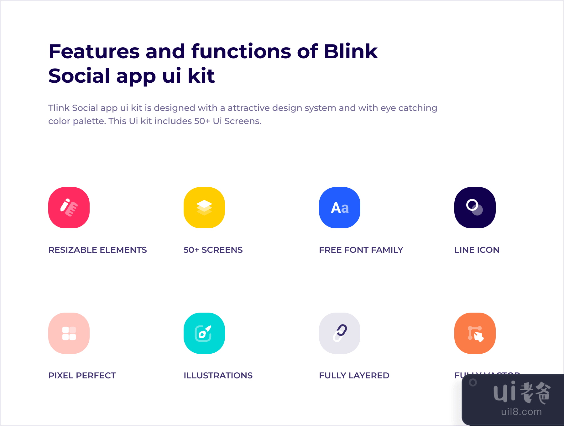 眨眼间社会应用UI工具包(Blink Social App Ui Kit)插图4
