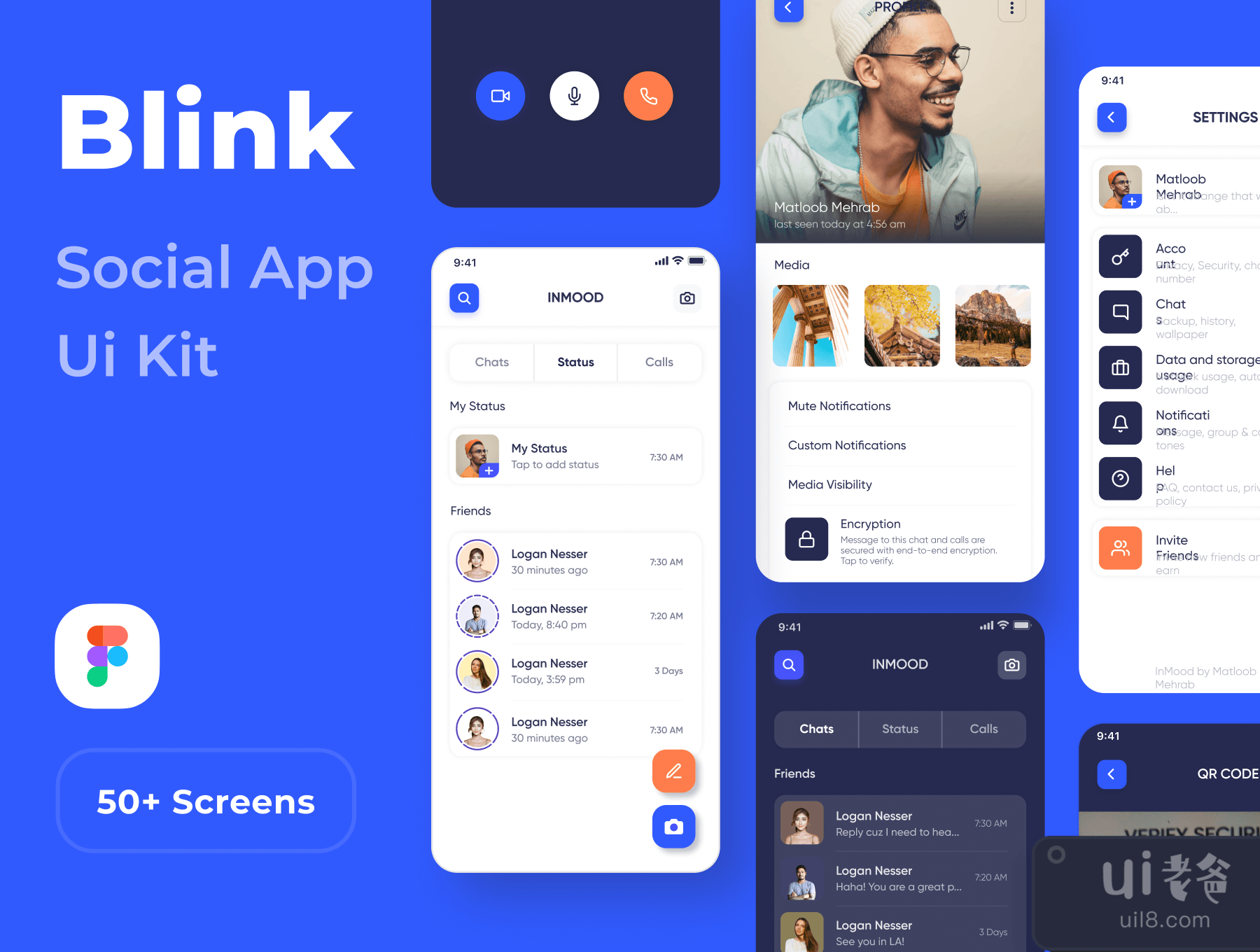 眨眼间社会应用UI工具包(Blink Social App Ui Kit)插图7