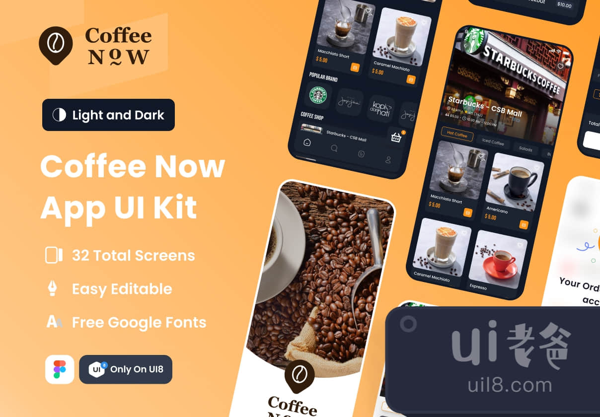 Coffee Now App UI Kit (Coffee Now App UI Kit)插图7