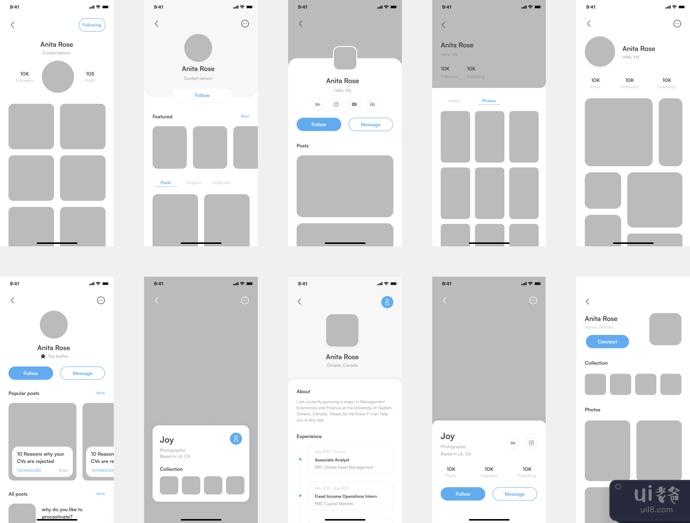 Kanizz - 应用程序线框套件 (Kanizz - App Wireframe Kit)插图1