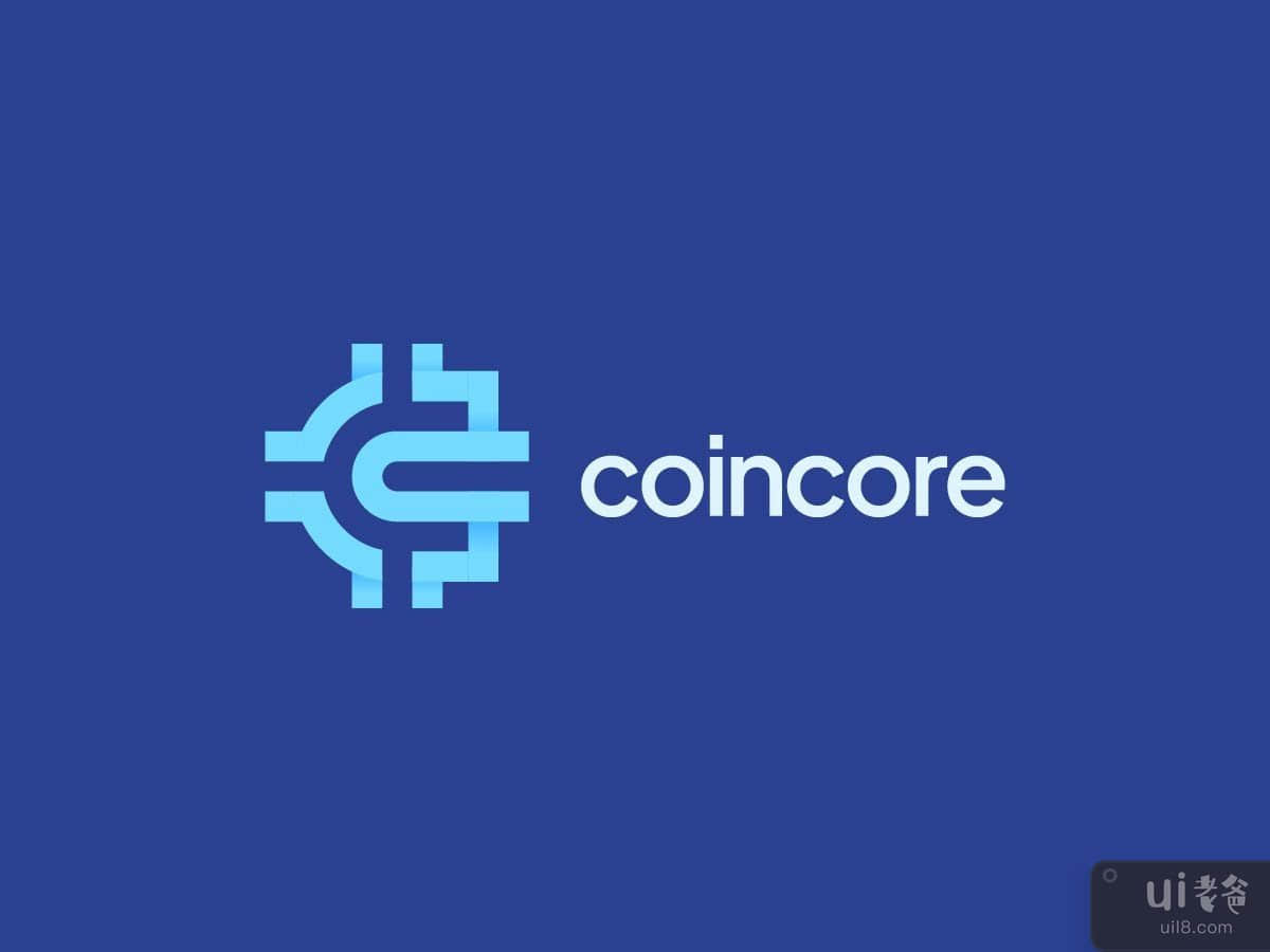 coincore 未使用的徽标模板（硬币/加密货币/区块链/技术/网络）(coincore unused logo template (Coin/Crypto/Blockchain/Technology/Network))插图