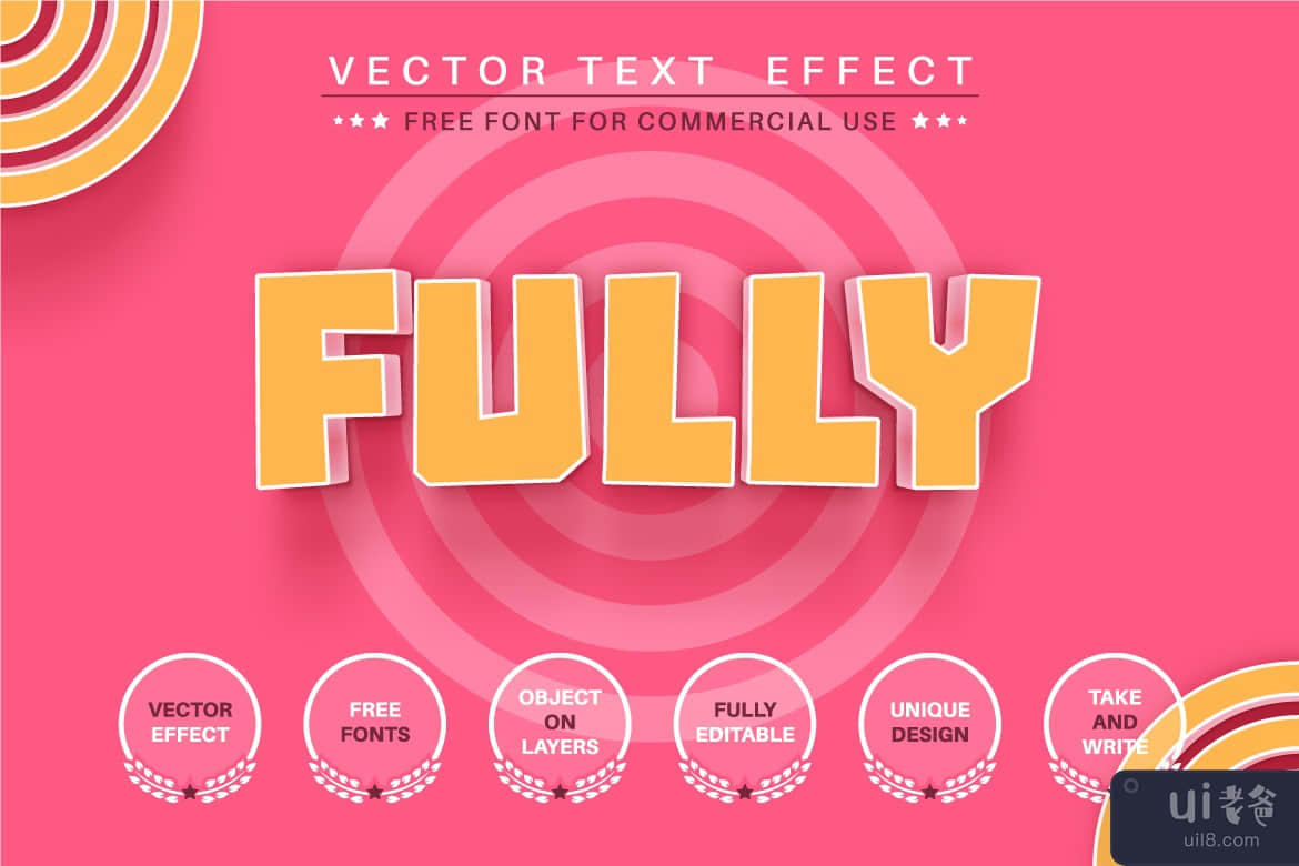 粉红音乐 - 可编辑的文字效果、字体样式(Pink music - editable text effect, font style)插图2