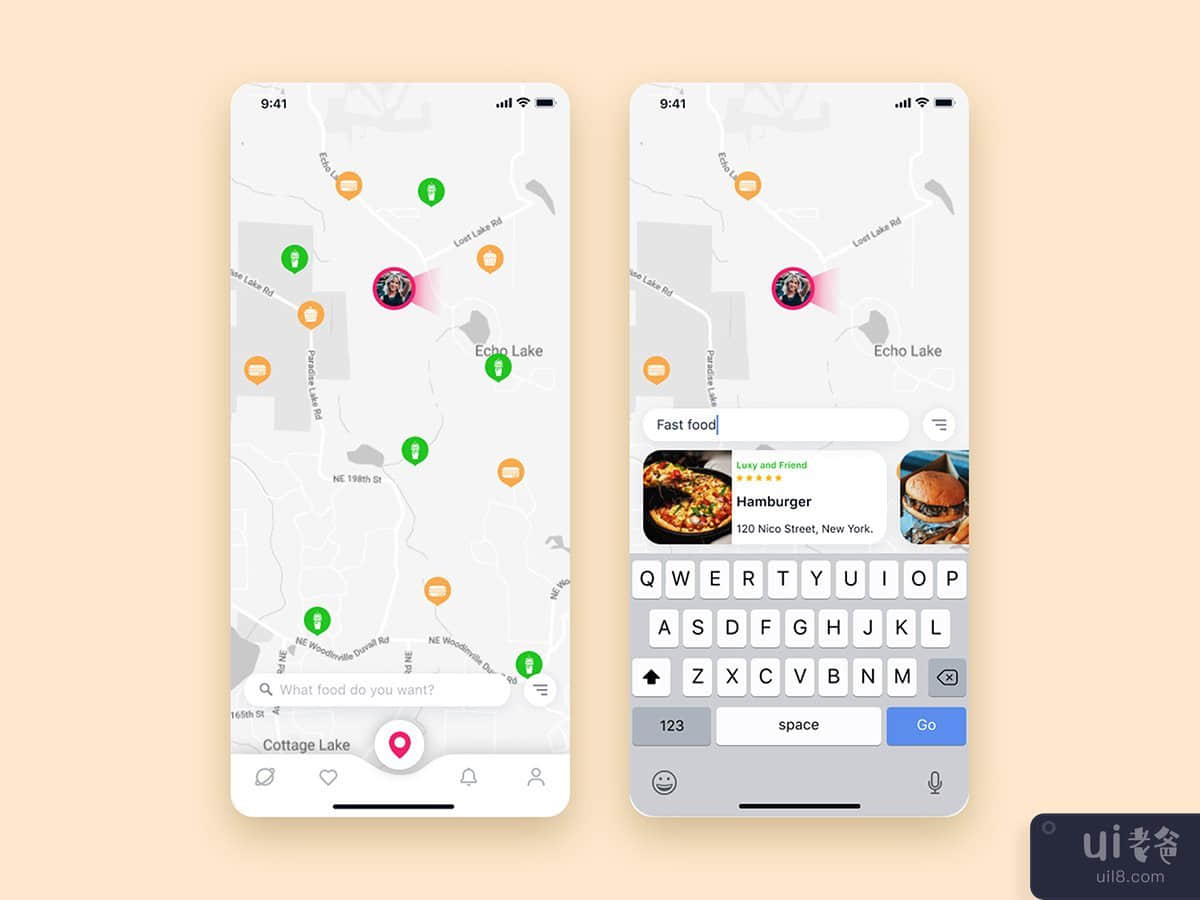 Food app mobile UI Concept
