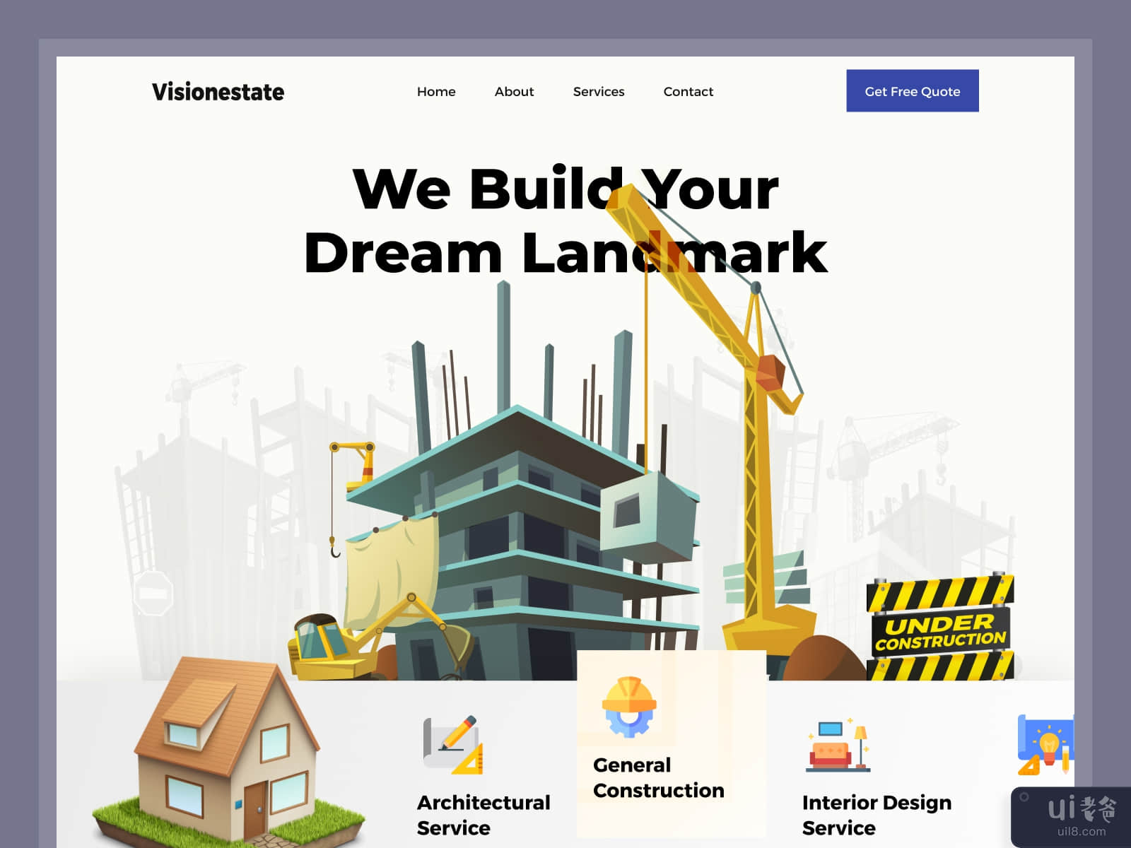 Real Estate Construction Landing Page