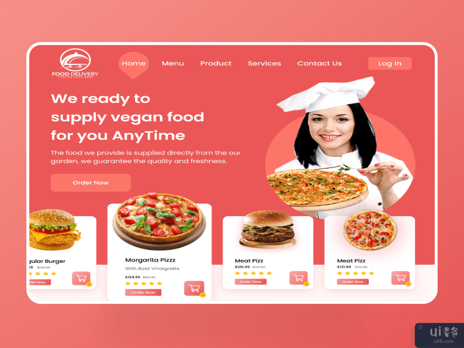 Pizza Website UI Design - Pizza Consultation