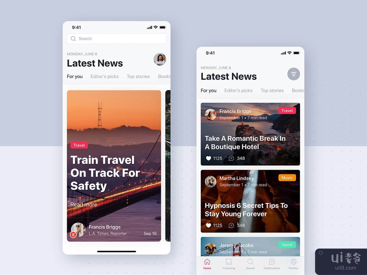 News mobile UI Concept