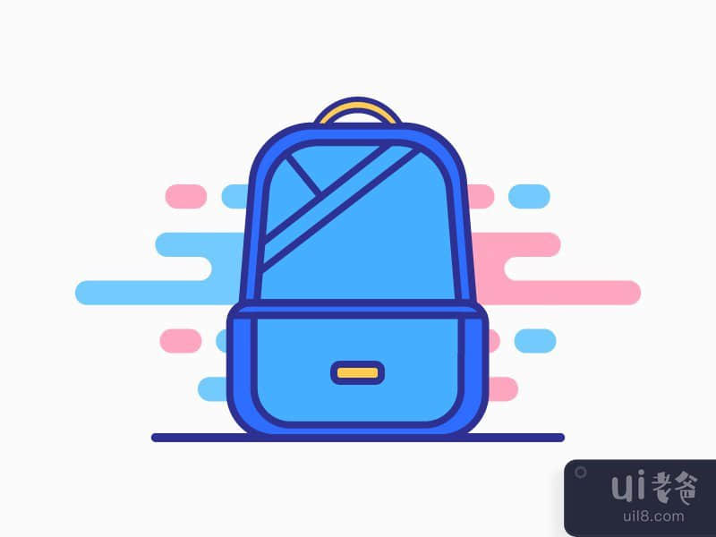 书包图标 6(School Bag Icon 6)插图