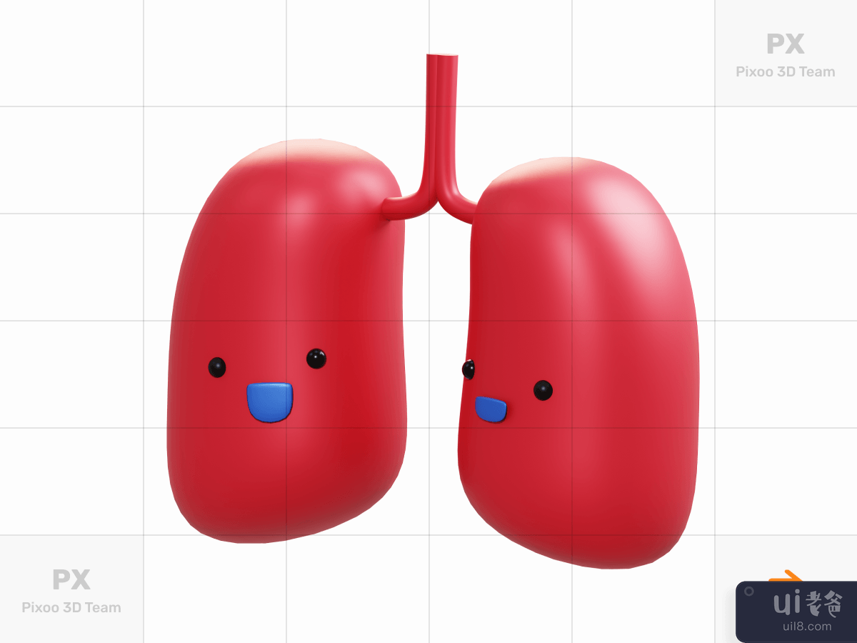 3D Medical Icons Pack - Lungs