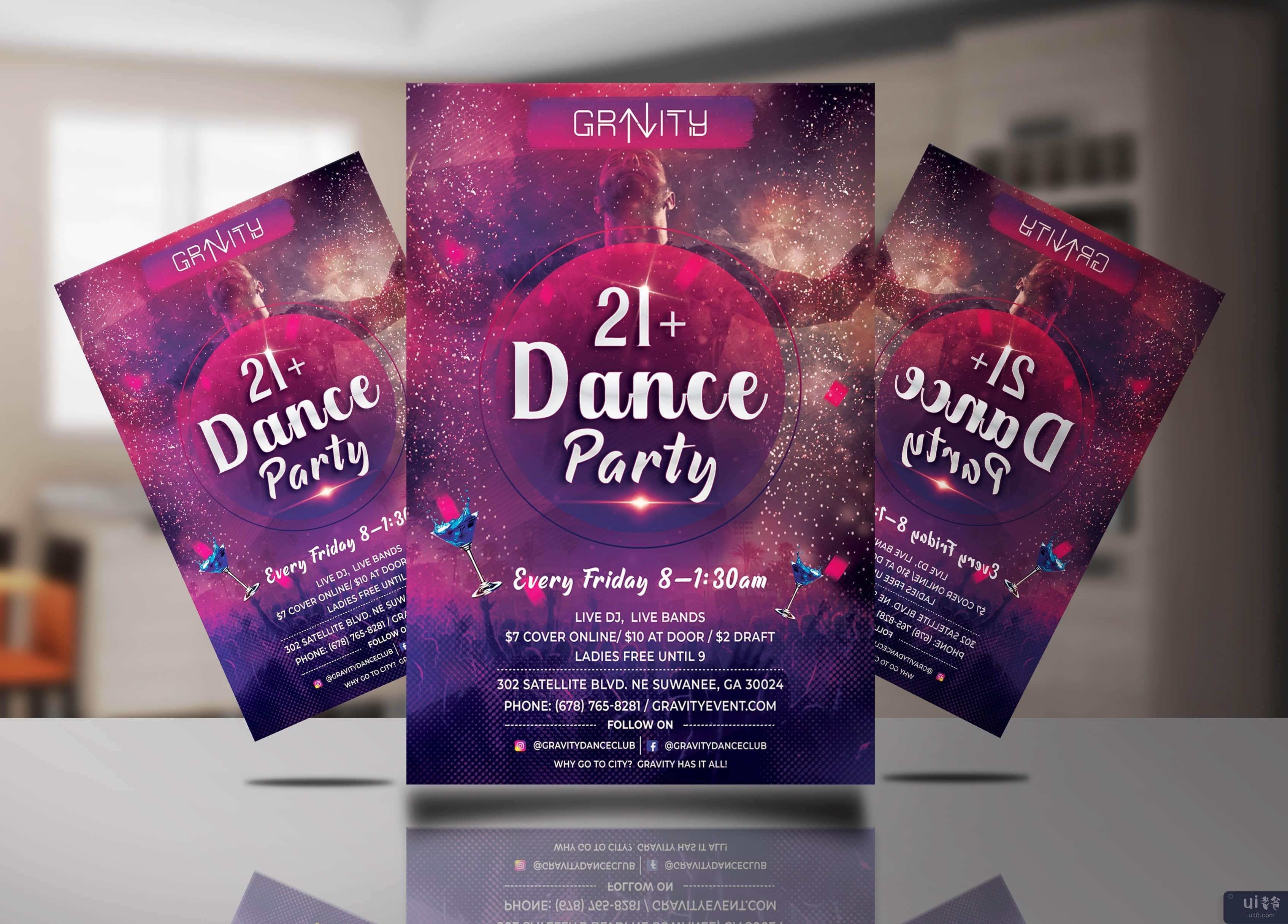 21+ 舞会传单(21+ Dance Party Flyer)插图1