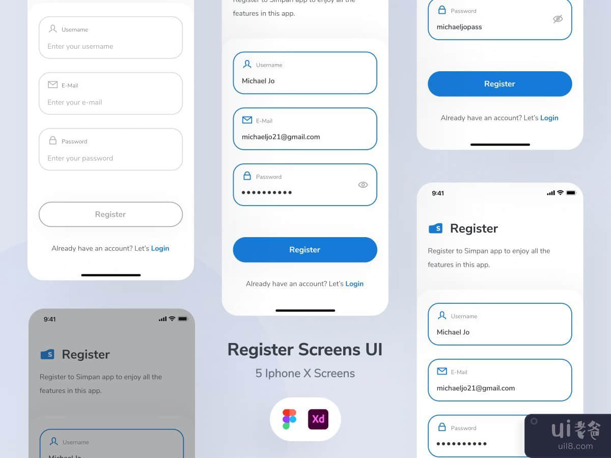 Register _ Sign Up Screens UI