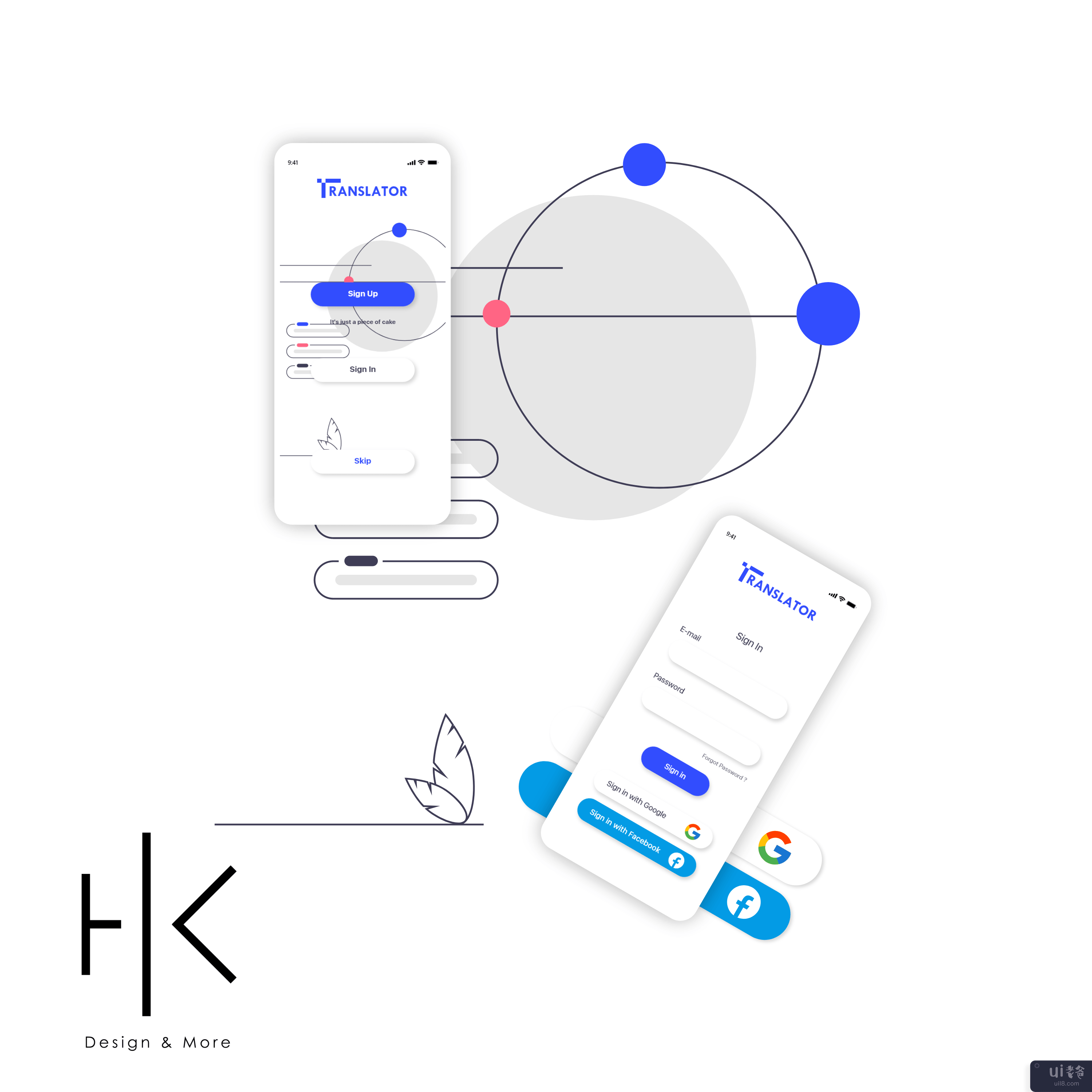 UI 设计工具包（翻译应用程序）(UI Design Kit (Translator App))插图1
