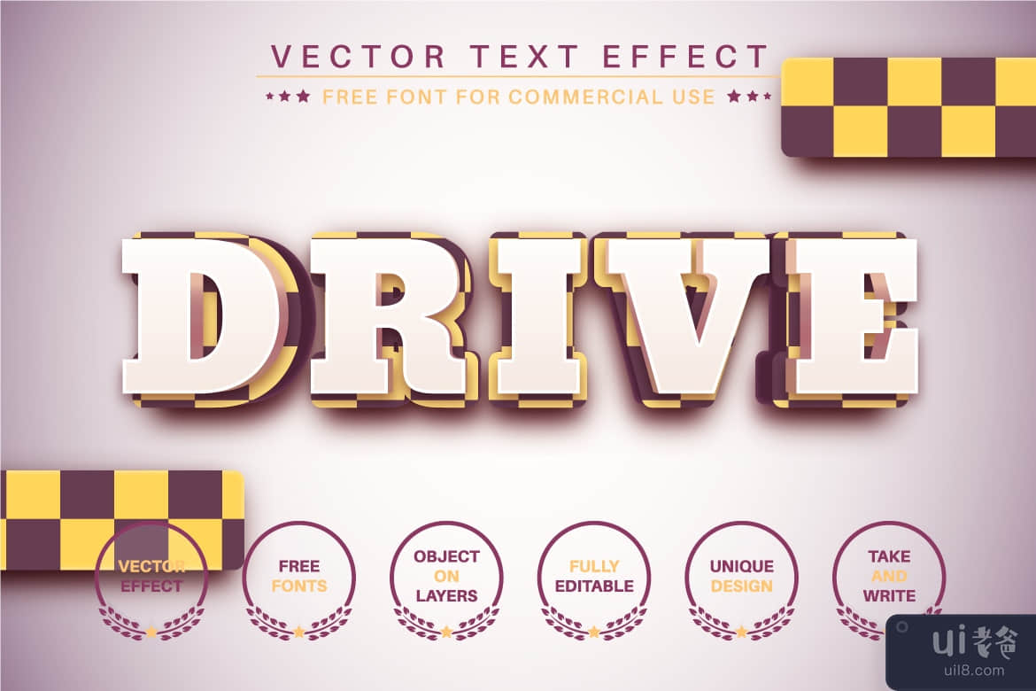 出租车 - 可编辑的文字效果，字体样式(Taxi -  Editable Text Effect, Font Style)插图3