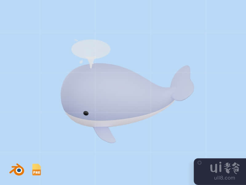 Whale - Cute 3D Water Animal