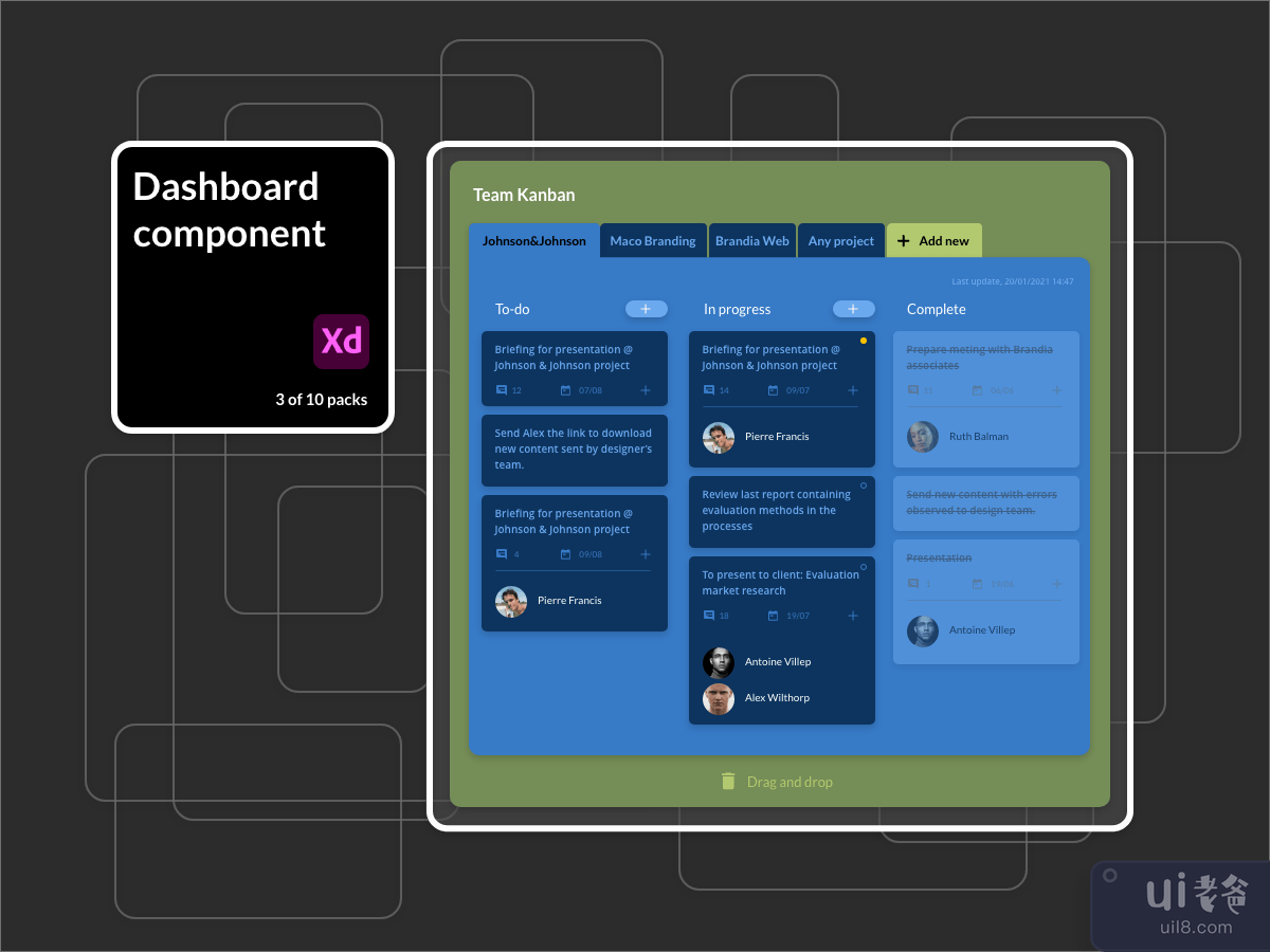 Dashboard Components - Team Management 