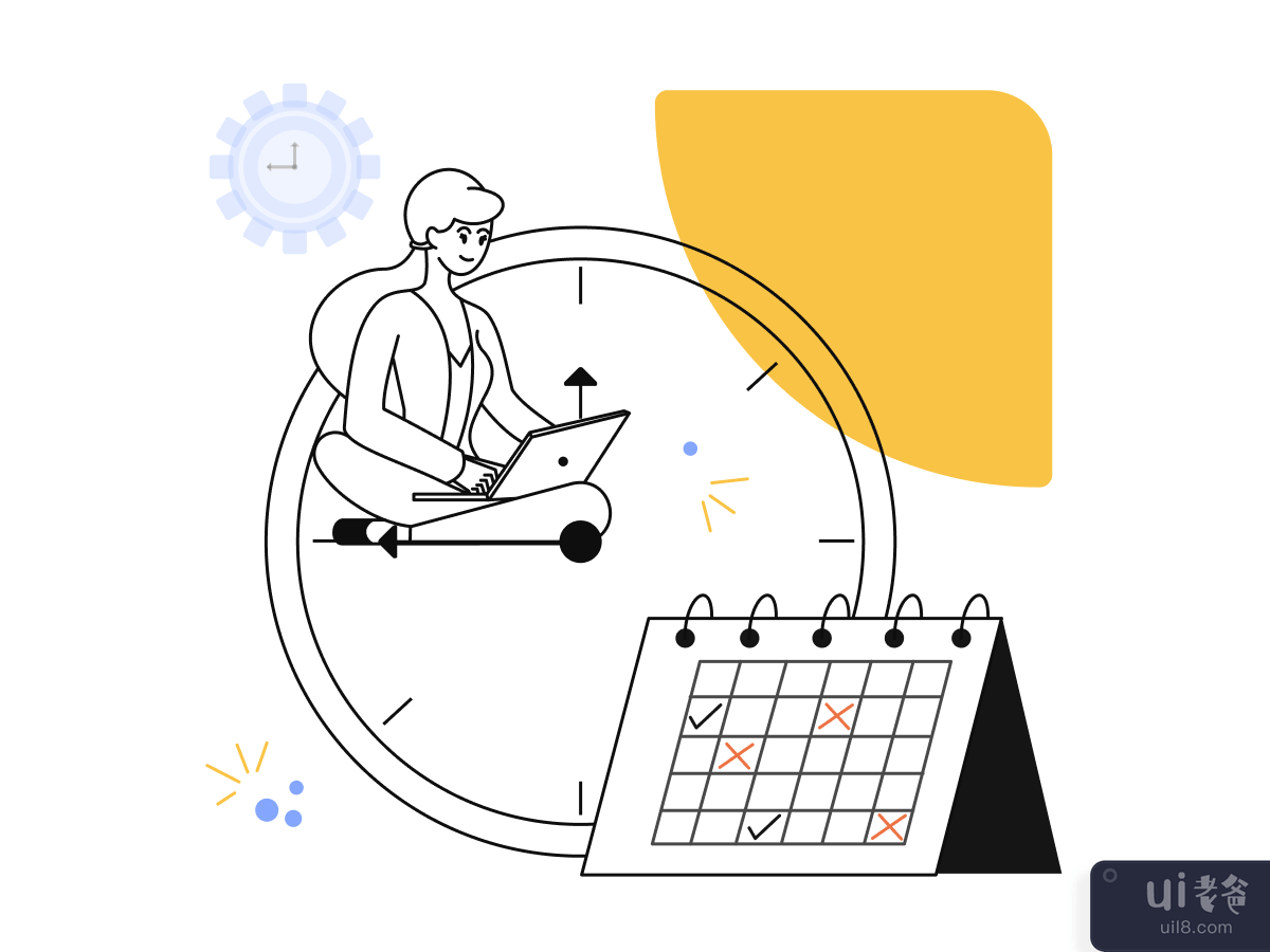 Time Management - Business Illustration