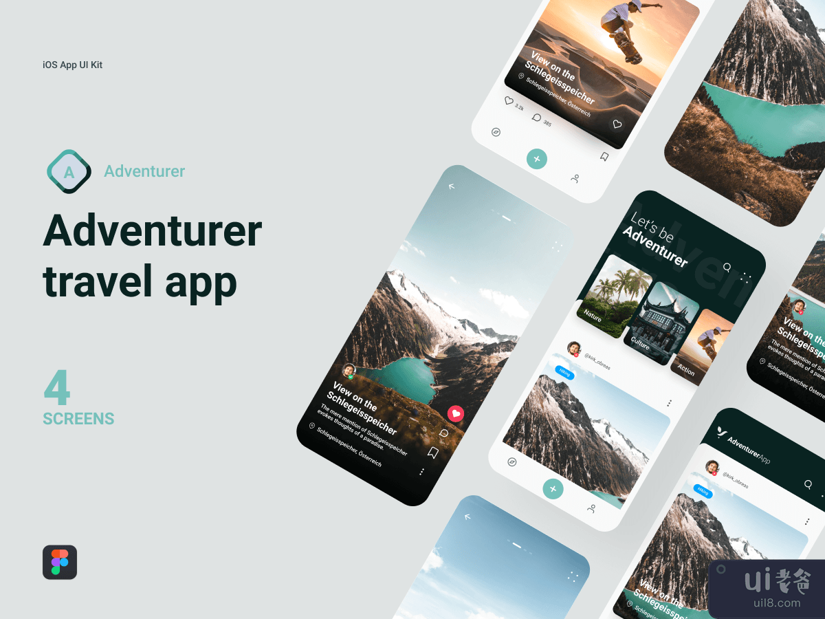 冒险家 - 旅行应用程序用户界面(Adventurer - Travel App UI)插图3