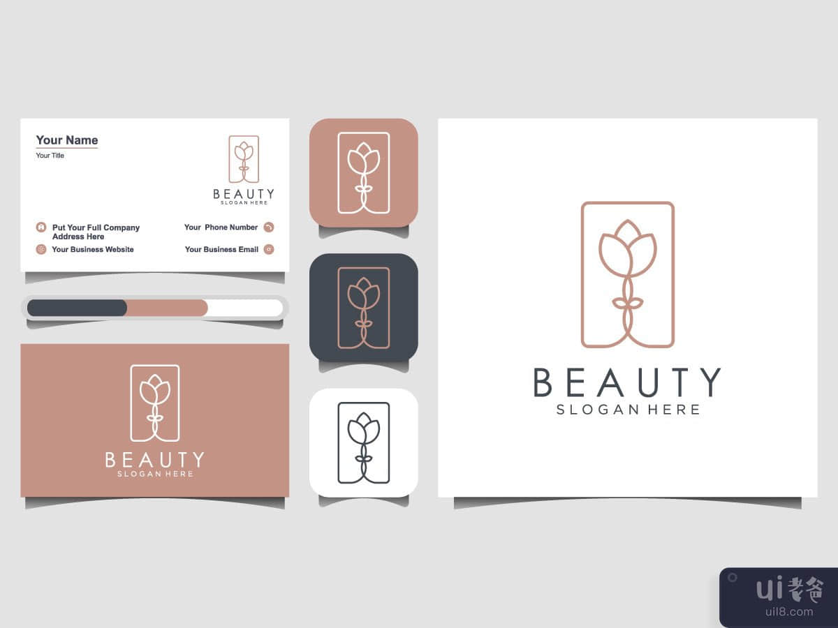 Beauty branding design concept 