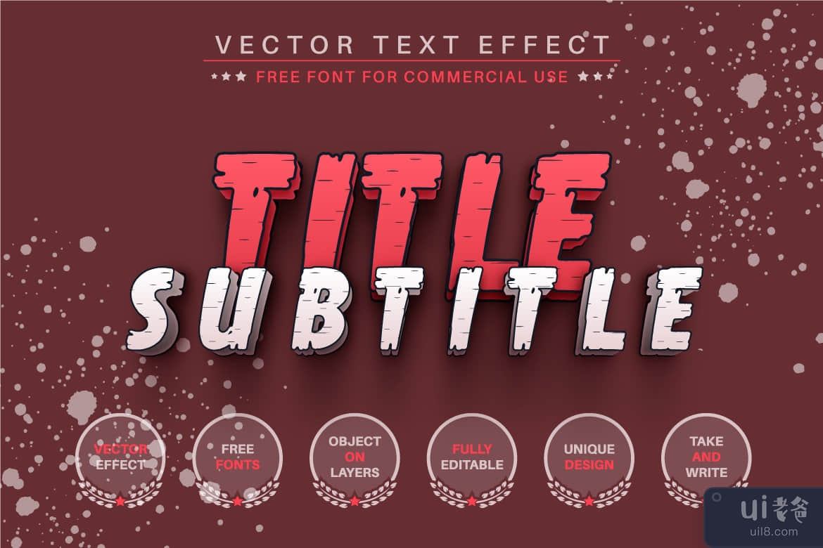 恐怖电影 - 可编辑的文字效果，字体样式(Horror Movie - Editable Text Effect, Font Style)插图2