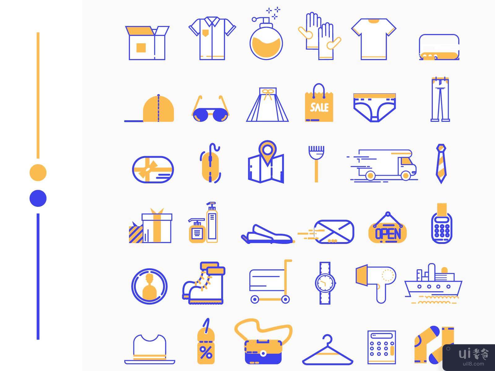 服装和购物 36 图标(Cloths & Shopping 36 Icons)插图