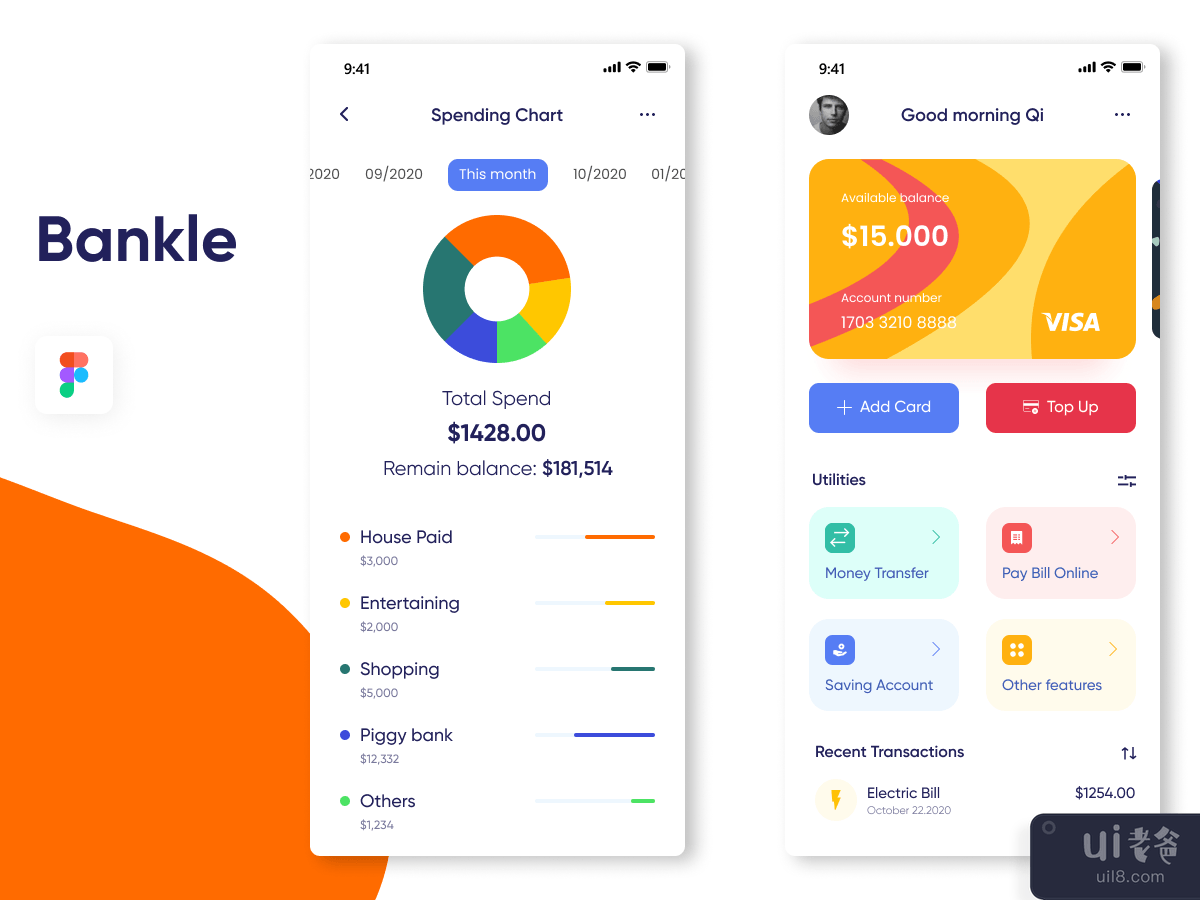 Bankle - UI 概念(Bankle - UI Concept)插图