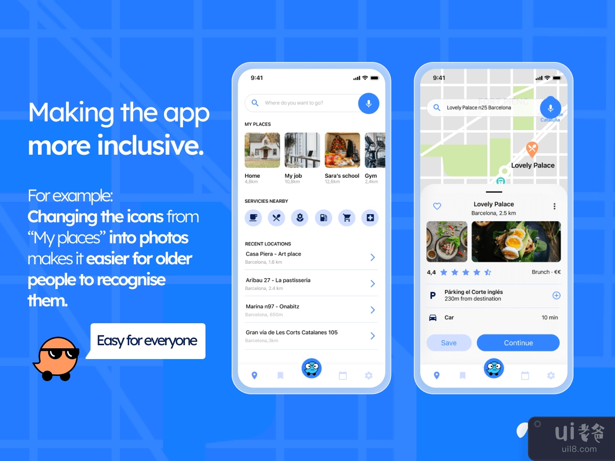 位智重新设计 - 移动应用程序(Waze Redesign - Mobile App)插图1