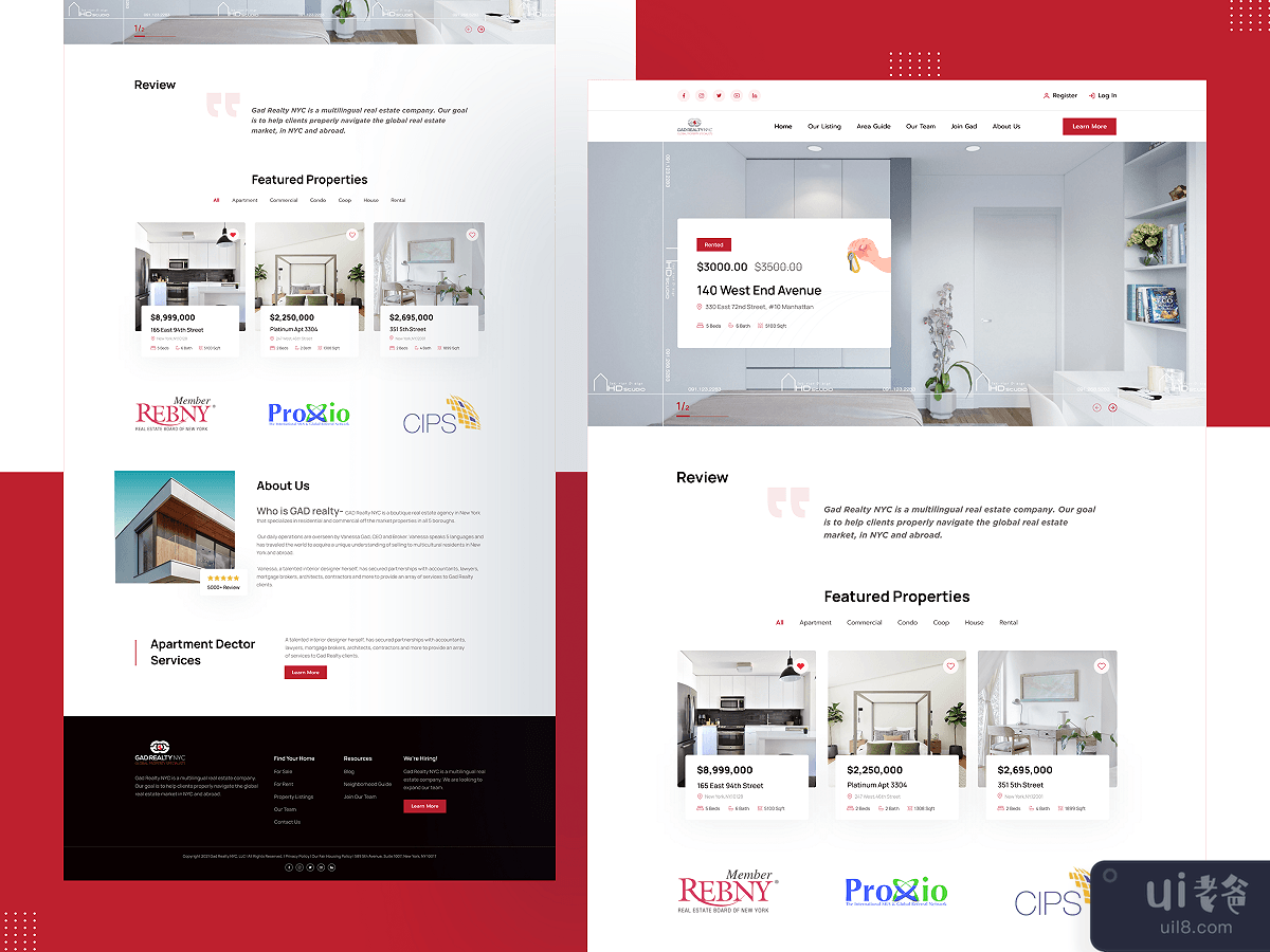 Real Estate Website Redesign- Gad Realty NYC