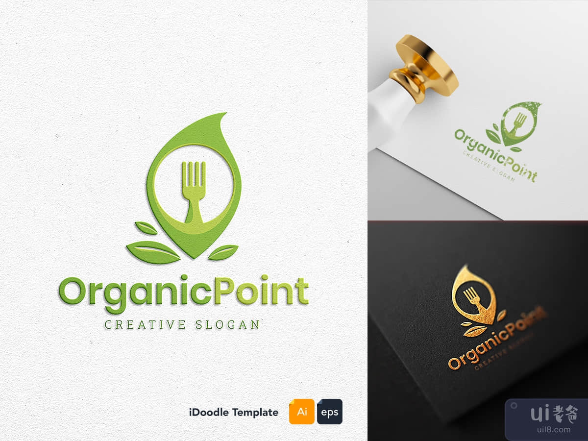 Organic Point logo template