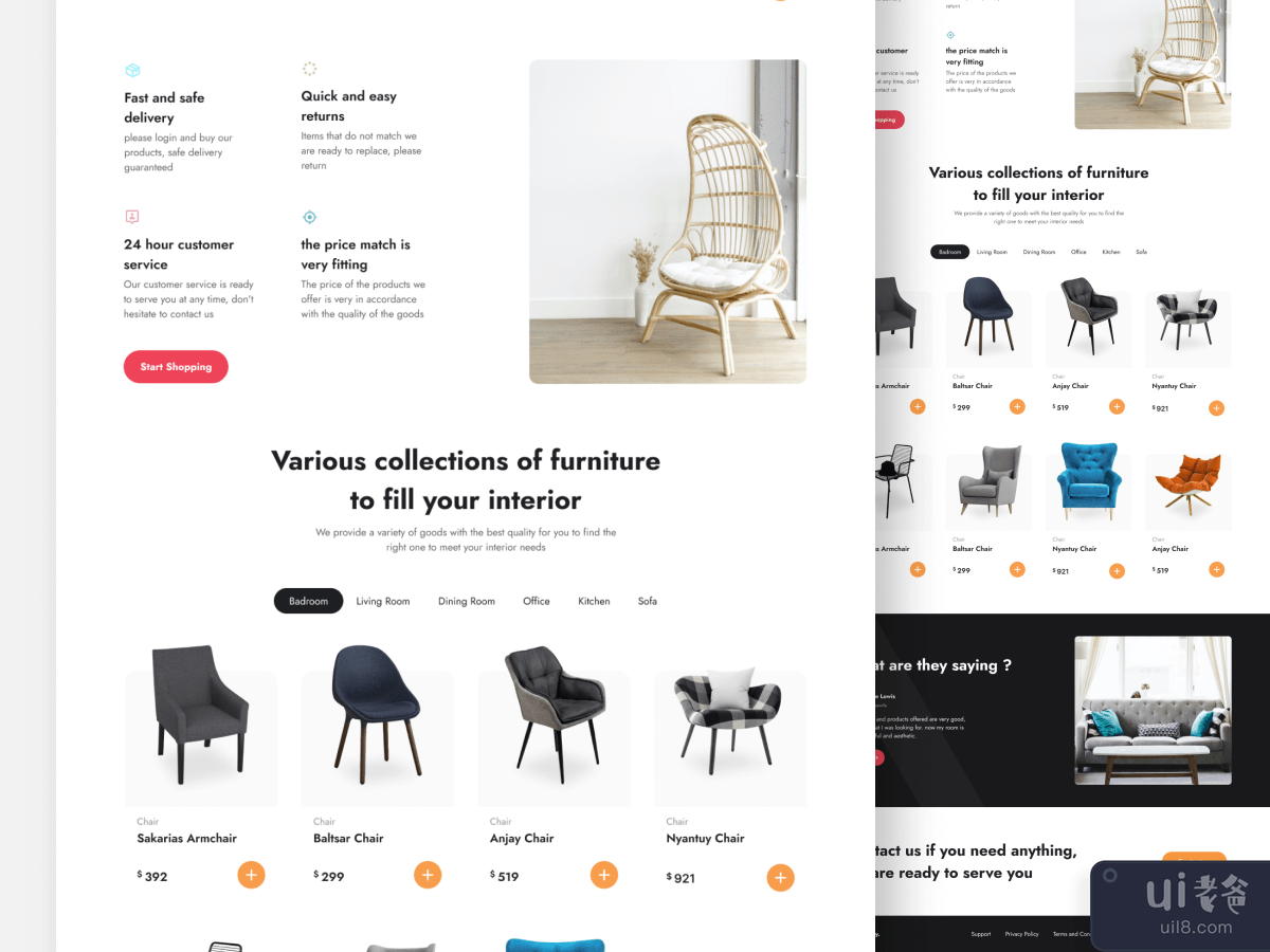 Furnity - 网站模板家具(Furnity - Website Template Furniture)插图2