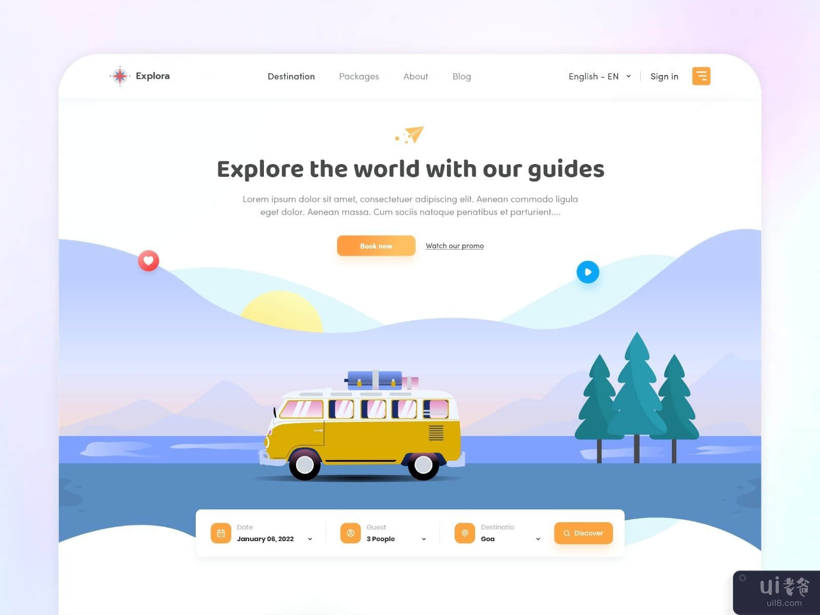 旅游业务网站设计(Website design for travel business)插图