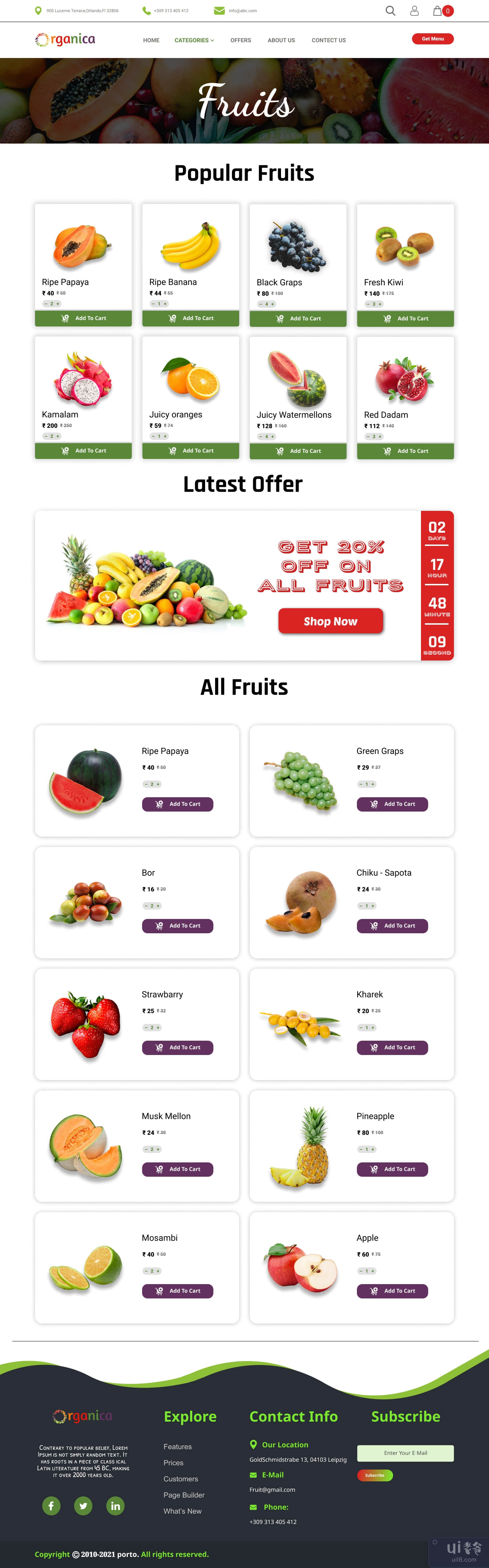 在线水果和蔬菜销售。(Online Fruits & Vegetables Selling.)插图5