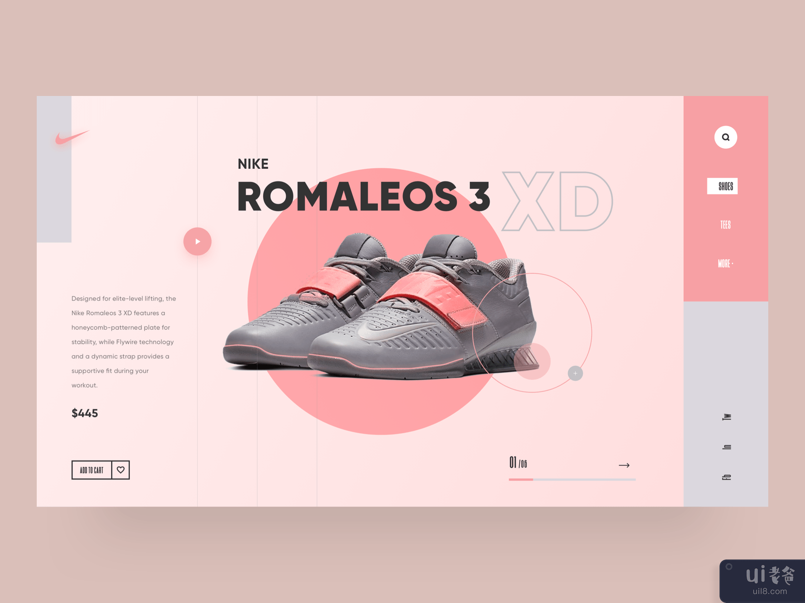 UI Design - Nike Shoes Web Concept