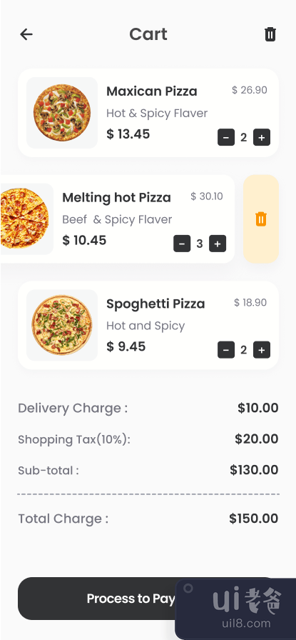 比萨订单应用程序。(Pizza Order App .)插图1