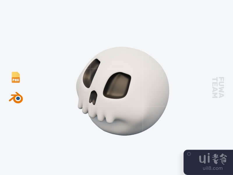 Skull - 3D Halloween Icon Pack