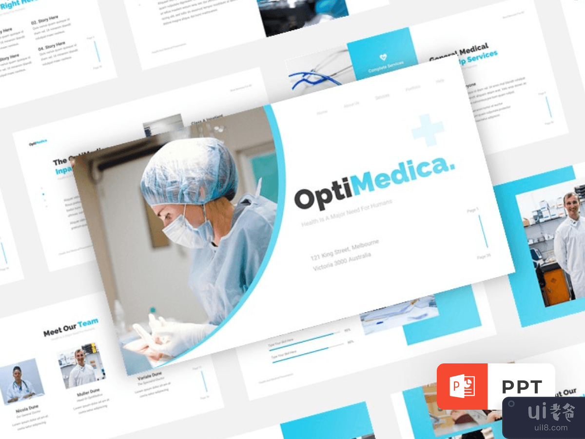 OptiMedica - 健康和医疗演示模板😷(OptiMedica - Health And Medical Presentation Template 😷)插图