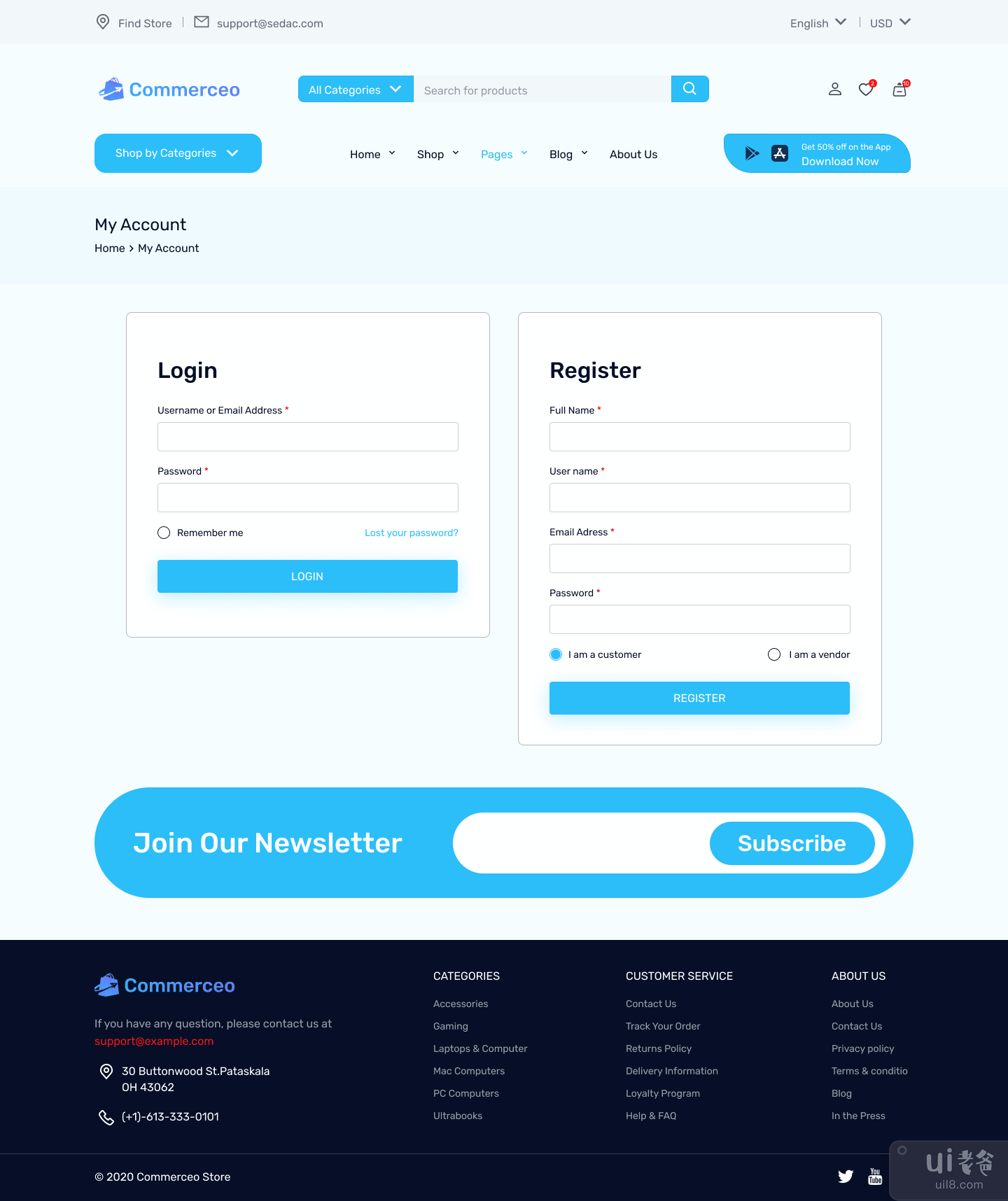 Commerceo-电子商务 Figma UI 模板(Commerceo- eCommerce Figma UI Template)插图9