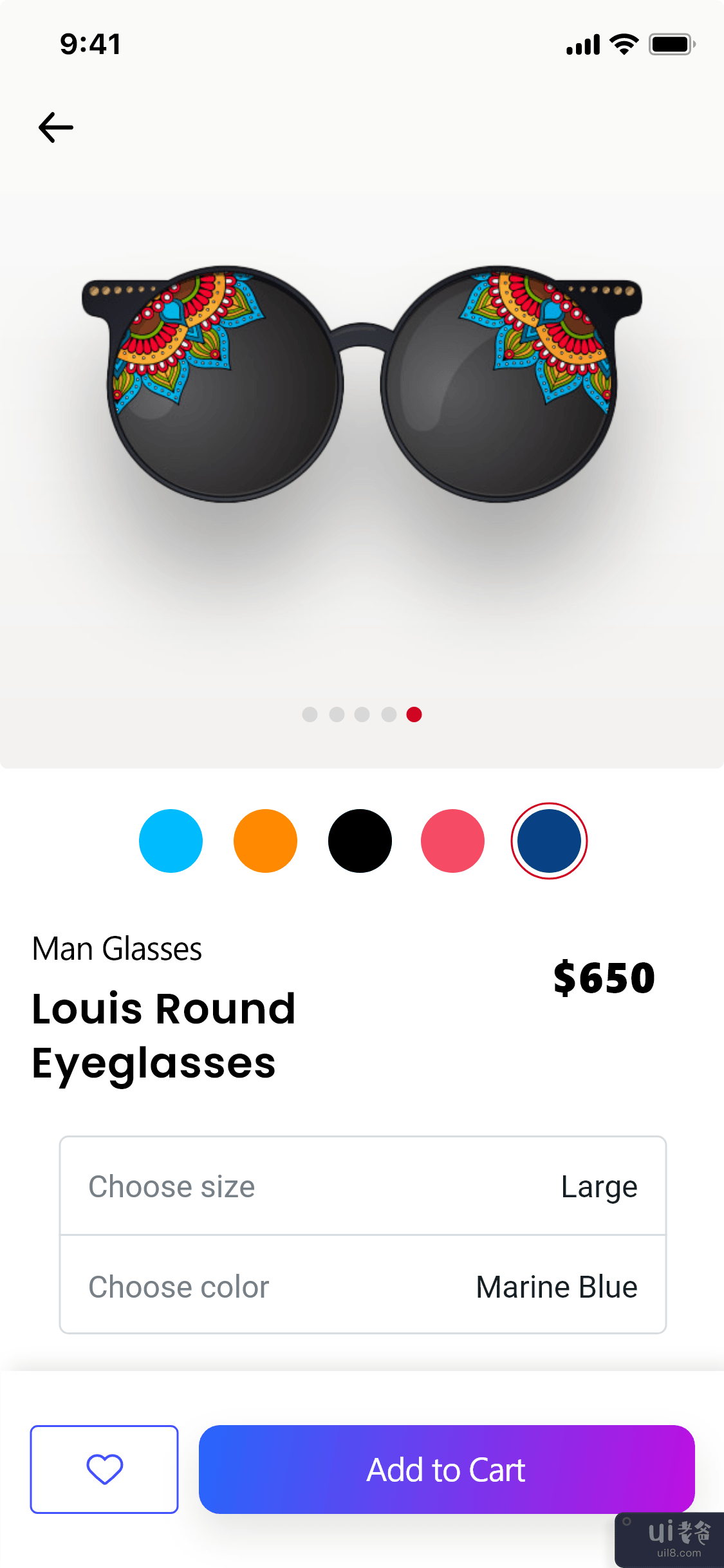 Eye Glass uikit - 电子商务移动商店(Eye Glass uikit - ECommerce Mobile shop)插图
