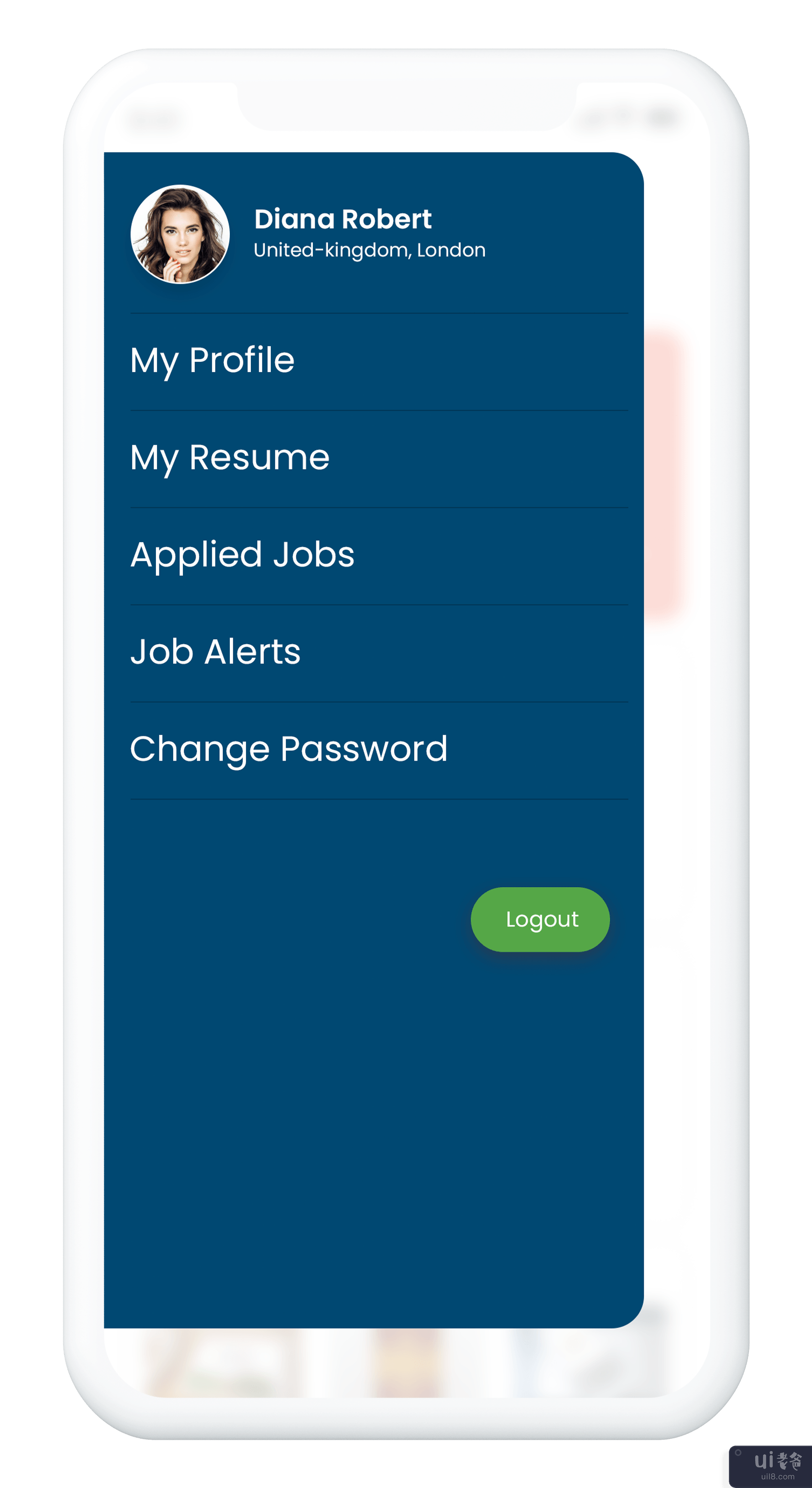 在线工作门户 iOS 移动应用程序 ui(online job portal iOS mobile app ui)插图5