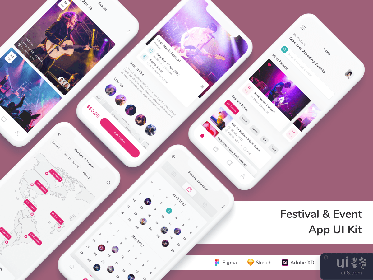 Festival & Event App UI Kit