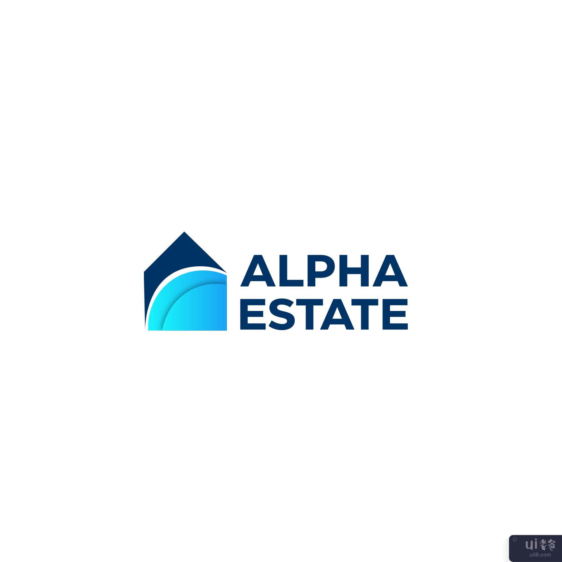 阿尔法庄园标志设计模板(Alpha Estate Logo Design Template)插图