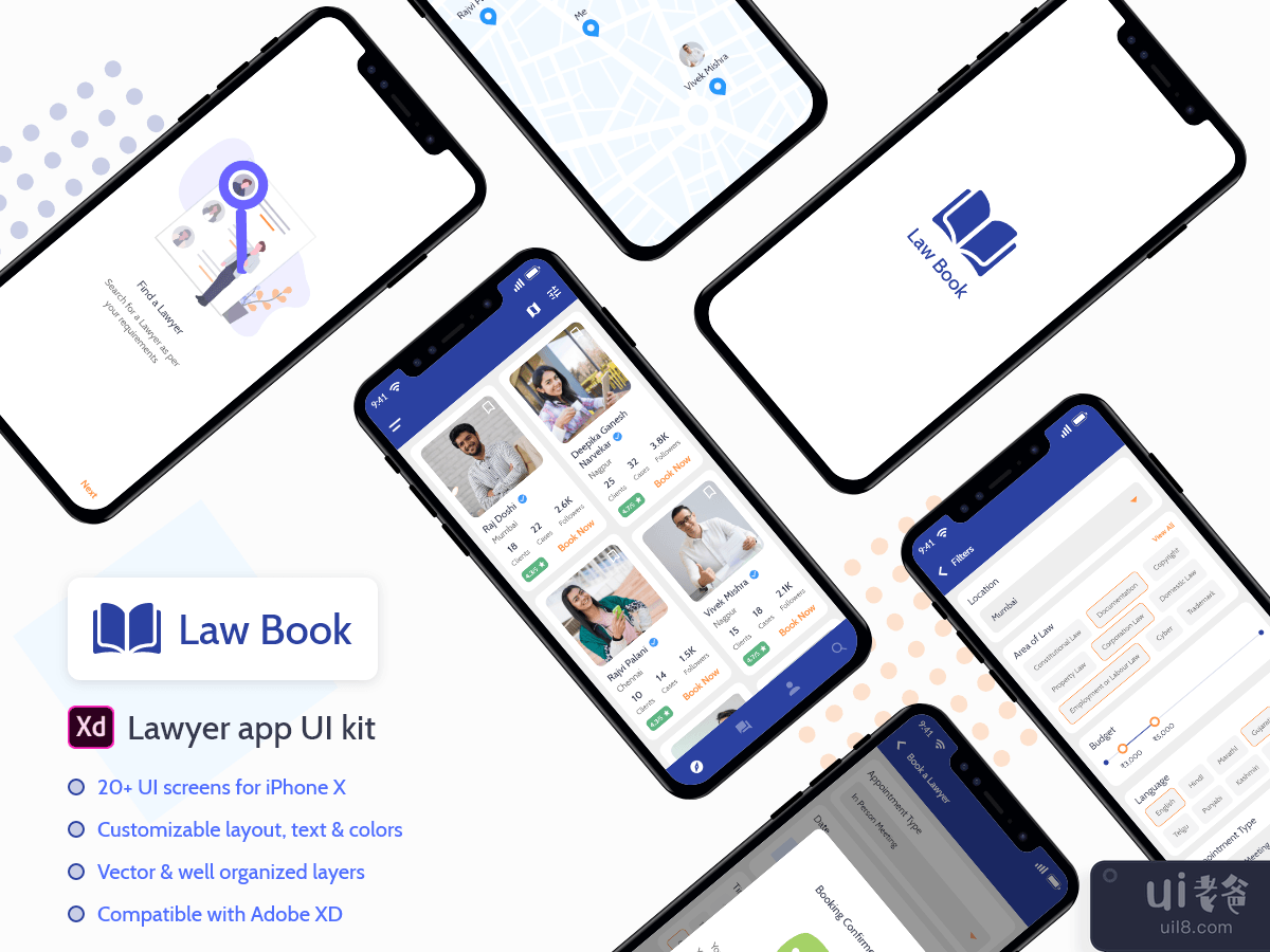Law Book - 律师预约应用(Law Book - Lawyer Booking app)插图5