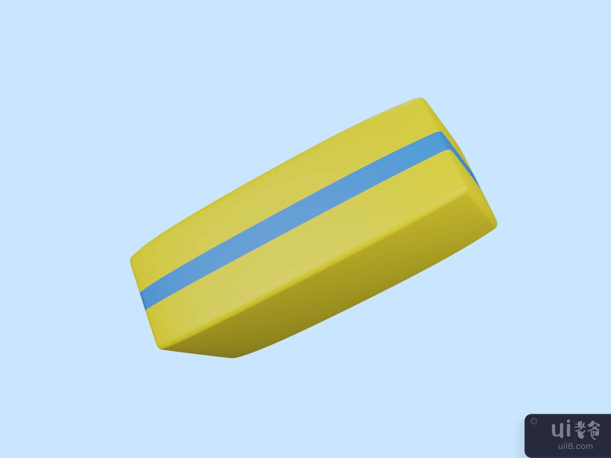 3d rendering of Eraser icon