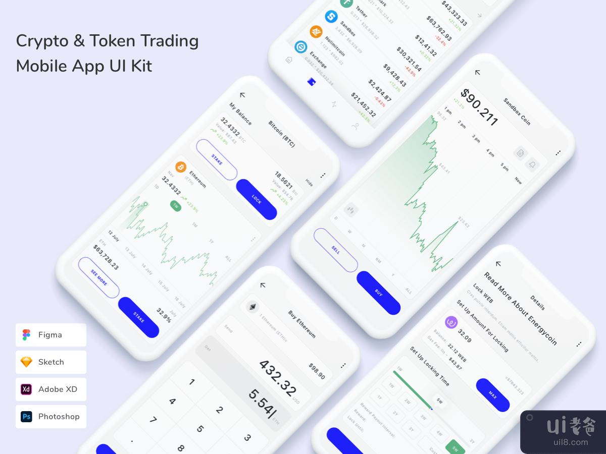 Crypto & Token Trading Mobile App UI Kit