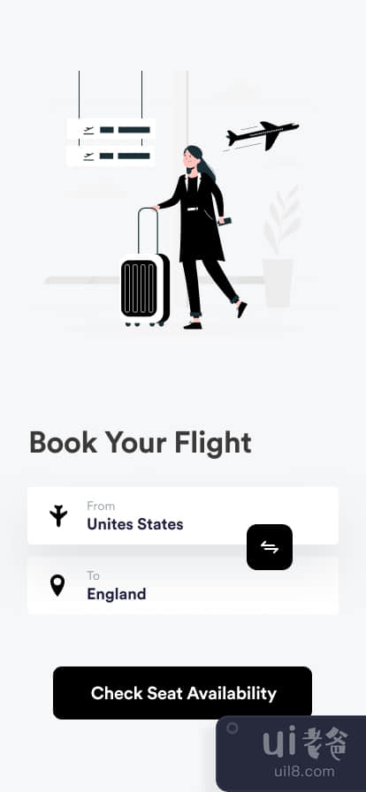 航班预订应用程序用户界面(Flight Booking App UI)插图1