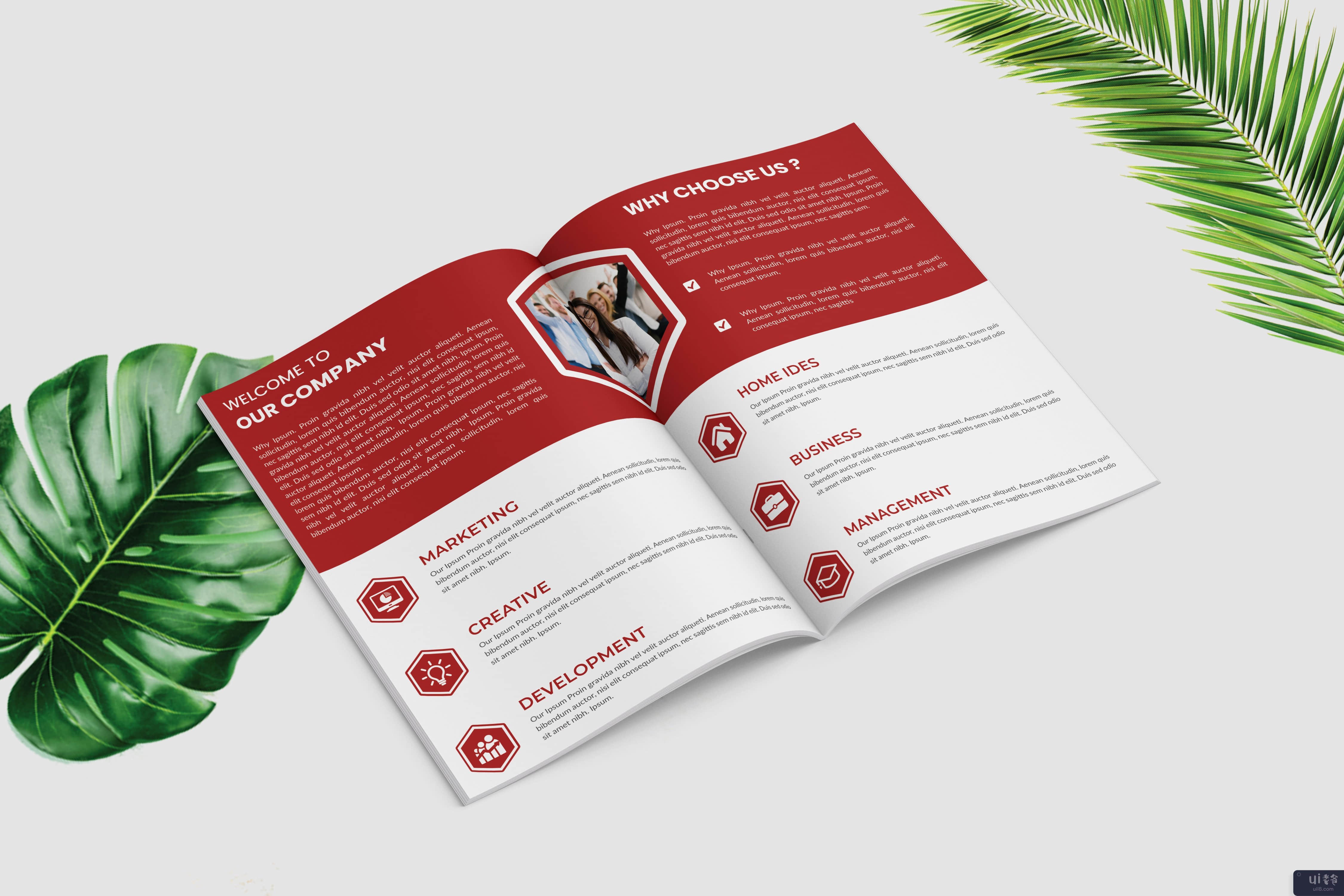 商务双折小册子(Business Bi-fold Brochure)插图4