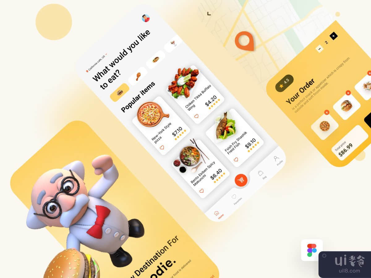 外卖App UI设计(Food Delivery App Ui design)插图