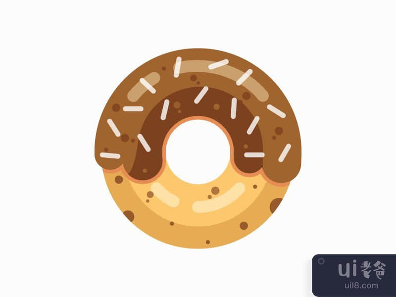 平的美味甜甜圈图(Flat Yummy Donuts Illustration)插图