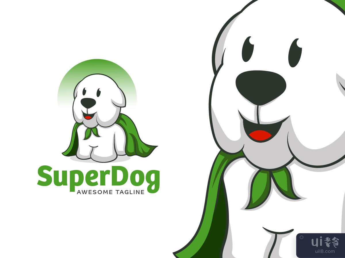 Super Dog Mascot Logo