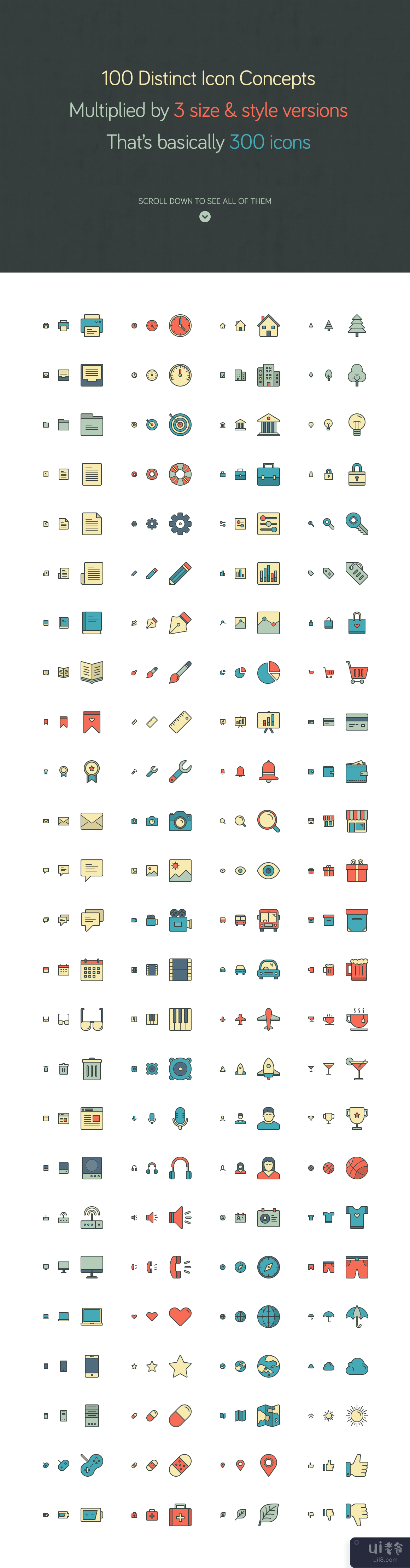 响应式图标 - 完整包(Responsive Icons – The Complete Pack)插图1