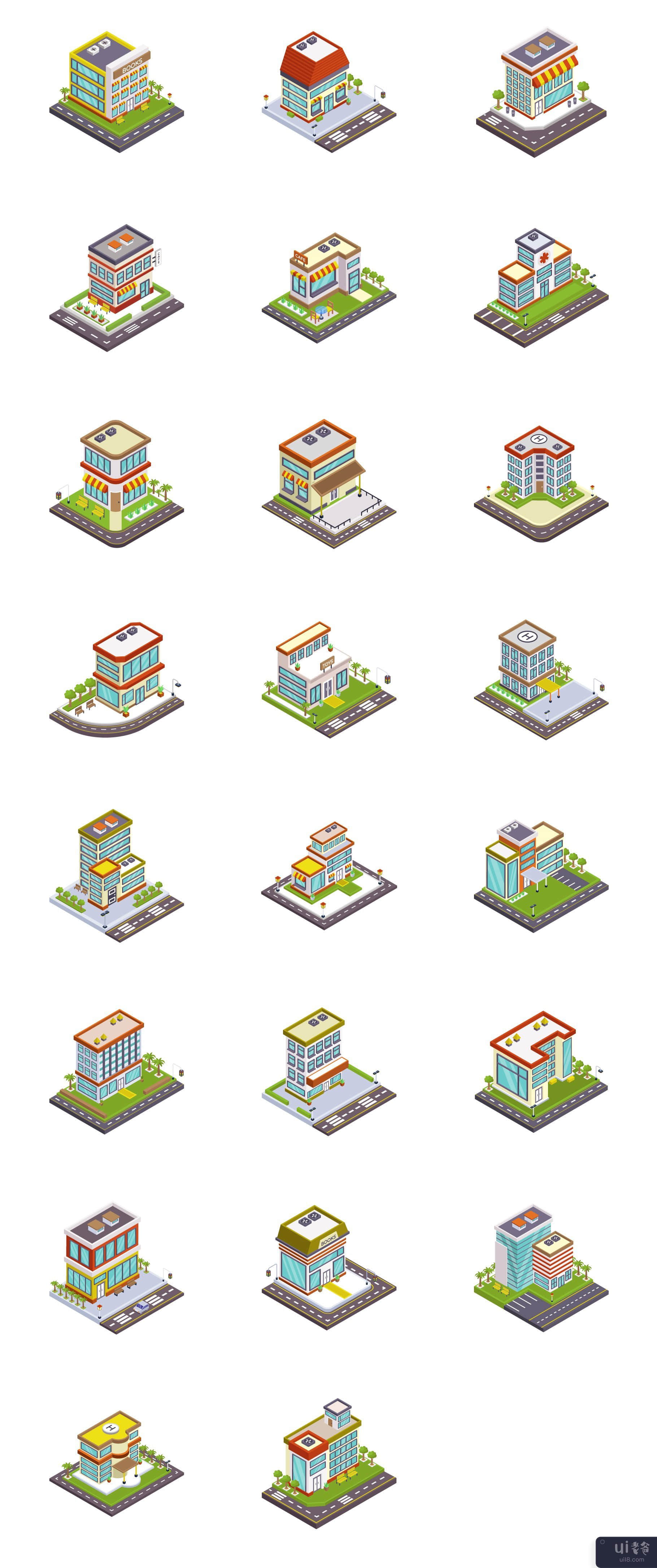 100 个建筑图标(100 Building Icons)插图7
