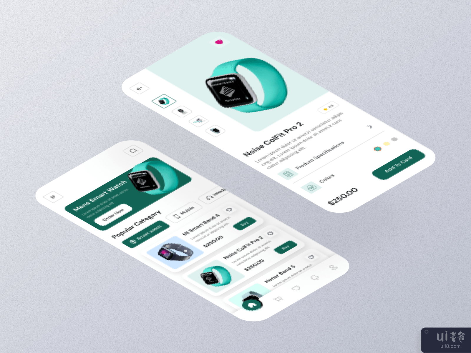 智能手表应用程序 - 用户界面设计(Smart Watch App - UI Design)插图